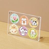 Support de Présentation Personnalisé en Acrylique Transparent pour Cartes Anime, Porte-Badges, Boîte de Rangement Transparente à Rainures pour Bureau, Fabriqué en CN/GUA