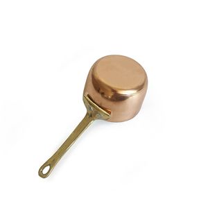 Casserole de cuisson artisanale écologique en cuivre avec poignée en laiton et couvercle en acier inoxydable pour gaz et induction – Authentique - Product Image 6