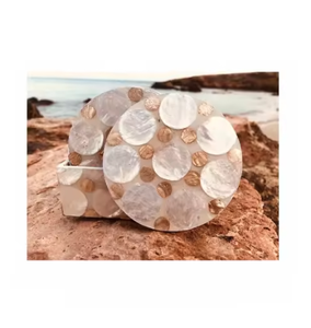 Vente chaude Produit MOP Matériau Premium Sous-verres Sous-verres en pierre personnalisés pour boissons Tasses à thé Tapis Tampons Sous-verres Top Tendance - Product Image 4