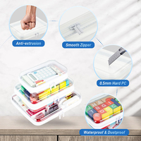 Étui rigide à fermeture éclair personnalisé, multifonctionnel, transparent, imperméable, pour le bureau, la maison, les voyages, le rangement, les vêtements, les cosmétiques, les bijoux, les jouets