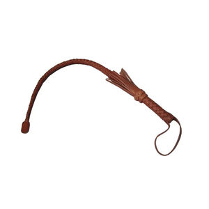 Fouet de cheval de course fouet de cheval tressé à la main en cuir de taureau véritable 75CM fouets de cheval de qualité supérieure 2023 - Product Image 5