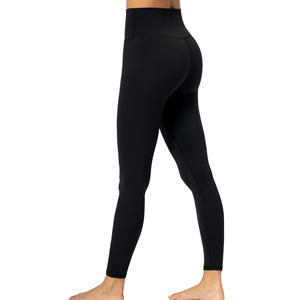 Leggings sin costuras de nailon para Fitness de moda para mujer, pantalones de Yogini personalizados para ejercicio de gimnasio de cintura alta, botón transpirable para correr - Product Image 5