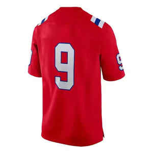 Maillot de football vintage américain sur mesure, style France, en maille tricotée oversize, col en V, coupe courte et ample, pour homme - Product Image 6