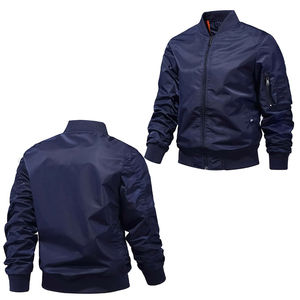 Blouson d'aviateur de style nouveau avec décoration de poche à col montant réversible Blouson d'aviateur de haute qualité personnalisé pour hommes vente en gros - Product Image 3