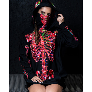 เสื้อมีฮู้ดฮาโลวีนแบบกำหนดเองพิมพ์ลาย3D-ออกแบบเฉพาะรูปทรงน่ากลัวเหมาะสำหรับงานเฉลิมฉลองวันฮาโลวีนและชุดเทศกาลลำลอง - Product Image 3