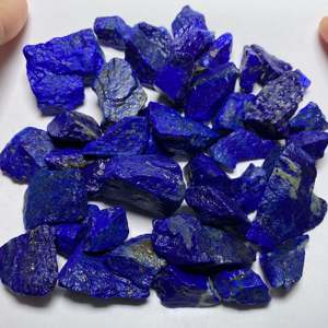 Natürlicher Facettierter Grün-Blauer Lapislazuli Loser Edelstein Trapezförmig Kalibriert Lichteffekt Maßgefertigte Größe - Product Image 1