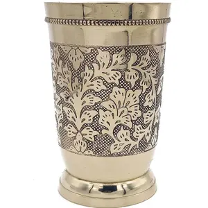 Etched Art Brass Julep Cup Pure Brass Mint Julep Cup Party Available Wholesale and Factory Price Etched Julep Cup Party Glass