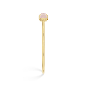 Premium <b>Solid</b> 18K <b>Gold</b> High Finish Trendy Adjustable Twister Bracelet Rose Quartz Oval Bullet Cab Luxury Unisex Gift - Product Image 5