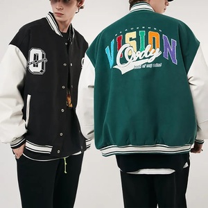 Chaquetas Varsity de Béisbol de Lana Unisex Personalizadas, de Alta Calidad, con Cuello Alto, Bordado Personalizado, Servicio OEM - Product Image 2