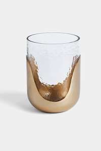 Bougeoir d'ouragan martelé en métal argenté conique nordique/support de pilier décoratif centres de Table de mariage Unique de noël - Product Image 6