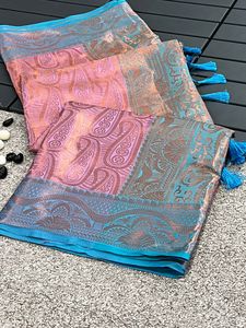 Kanjivaram Soie Saree Avec Cuivre Zari Travail Au Prix De Gros Designer Fantaisie indienne Outfit Élégant Meilleur Tissu Vêtements Ethniques - Product Image 6