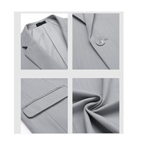 Costume d'affaires de luxe pour homme, ensemble complet, marron clair rayé, coupe ajustée, 2 pièces, veste et pantalon respirants, grandes tailles, en velours côtelé
