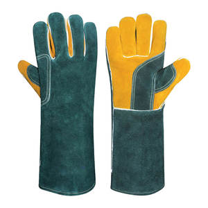 Cuero Diseño Premium Durable Nueva Llegada Superventas Guantes de soldadura Guantes de seguridad razonables personalizados Doble reforzado - Product Image 1