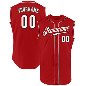 Jersey de béisbol sin mangas auténtico personalizado para ropa de béisbol y softball - Product Image 3