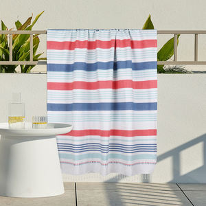 Hot Summer Sales 100% Cotton 200 GSM Yarn Dyed Dobby Design <b>Beach</b> <b>Towels</b> with 2 Sides Fringes 70x170 CMS Woven Made in India - Product Image 1
