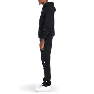 Venta al por mayor de alta calidad Puff impresión apilada trajes de sudor para los hombres de dos piezas pantalones acampanados sudaderas con capucha conjuntos de secado rápido trajes de chándal para hombres - Product Image 5