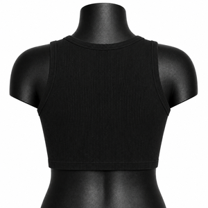 Top Corto Acanalado Personalizado para Mujer, Sin Mangas, para Gimnasio, Yoga, Fitness, Ropa Deportiva, OEM, Venta al Por Mayor, Alta Calidad - Product Image 2