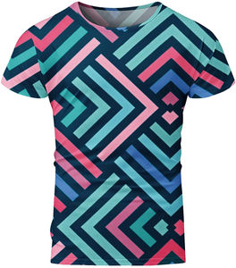 Venta al por mayor de alta calidad en blanco 100% poliéster hombres camisetas para sublimación impresión camisetas timbre - Product Image 1