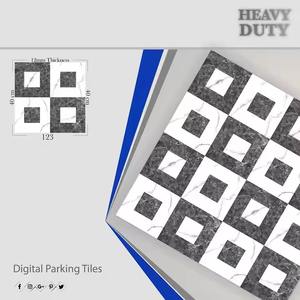 Azulejos de piso de estacionamiento de 400x400mm para exteriores de alta resistencia de porcelana para el hogar, oficina, hospital, apartamento, áreas de estacionamiento de Hotel - Product Image 4