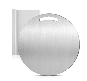 Planche à découper ronde et carrée en acier inoxydable Blocs de coupe personnalisés Accessoires de cuisine Double face - Product Image 1