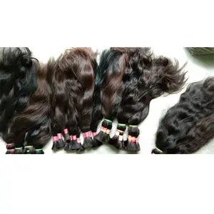 Loose Wave Unprocessed Raw Indian Temple Hair Extension / 100% Natural Indian Human Hair Wholesaler From India