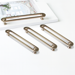 Tirador de muebles duradero ecológico de aleación de Zinc ovalado largo de entrada minimalista moderno para armario de cocina y baño - Product Image 5