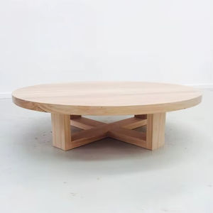 Mesa de centro grande y moderna de madera con acabado elegante, perfecta para interiores de sala de estar espaciosos y Decoración elegante - Product Image 1