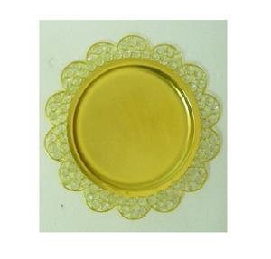 Plaques de charge rondes en acier inoxydable réutilisables en vrac de 13 pouces en métal cuivre pour vaisselle et tables - Product Image 1