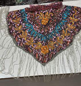 2026 Best Price <b>Beaded</b> Sequins Cape 100% Cotton Fabric Lace From India - Product Image 3