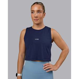 Go-To FLXCotton Tank-Breathable Future Navy-White - Product Image 6