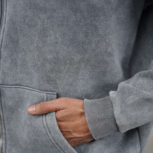 Sweat-shirt délavé pour homme, design haut de gamme, prix de gros personnalisé, nouvelle collection streetwear 2026, séchage rapide, respirant, en coton - Product Image 6