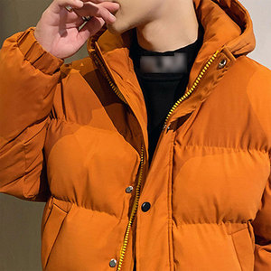 Veste bouffante pour hommes à la mode, vêtements d'hiver haut de gamme coupe ajustée, veste en duvet vierge unie - Product Image 5