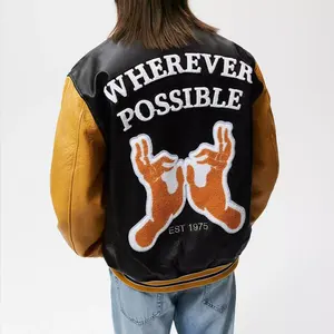 เสื้อแจ็กเก็ตผ้าแคนวาสสำหรับผู้ชายเสื้อแจ็คเก็ตผ้าวูลสำหรับฤดูหนาวปกตั้งโลโก้ได้ตามต้องการ - Product Image 4