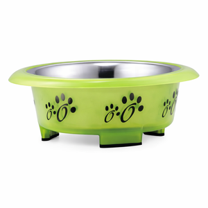 Bols et mangeoires pour animaux de compagnie en acier inoxydable, bols antidérapants pour animaux de compagnie, bol à Fusion ovale avec Design imprimé - Product Image 1