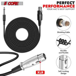 5Core XLR <b>Microphone</b> Dynamic Mic Karaoke <b>Singing</b> Studio Mics Handheld Microfono - Product Image 4