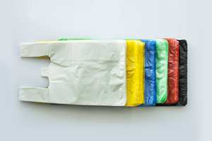 Bolsas de camiseta al por mayor de primera calidad, bolsas de plástico HDPE para chaleco, embalaje de supermercado, mango fuerte, directo de fábrica - Product Image 4