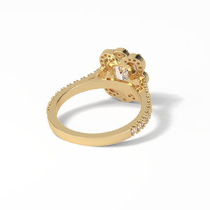 Anillo de compromiso de corte esmeralda de 1,60 quilates, anillo de boda de oro blanco de 14 quilates, joyería de diamantes de moissanita incolora, Idea de regalo de aniversario - Product Image 2