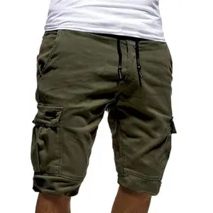 2023 High Quality Men's Shorts Elasticated Waistband Cotton Mens Fleece Shorts Breathable Workout Cargo Shorts