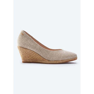 Esposini espadrillas con taglio a V in tela in edizione limitata sandali con taglio a V Chic con Sole a zeppa - Product Image 1