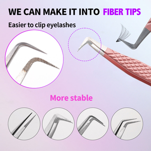 Pinzas profesionales para extensión de pestañas con nuevo diseño, mango de agarre de corazón, pinzas para pestañas, pinzas de acero inoxidable de HN - Product Image 6