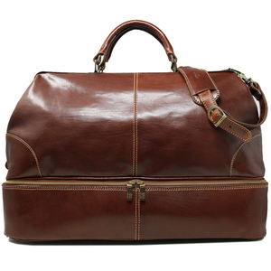 Bolso de mano de cuero, bolsa de lona de viaje con compartimento para zapatos, bolso de noche Weekender para mujer a precio asequible OEM - Product Image 6