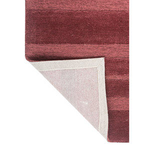 Alfombra Rectangular Abstracta a Rayas de Lana y Viscosa Hecha a Mano en Rojo y Naranja para Sala de Estar o Pasillo -TNQ-3299 - Product Image 5