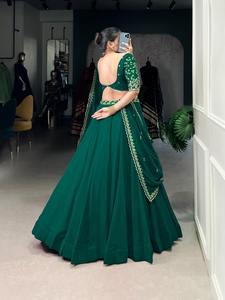 Designer Green <b>Lehenga</b> with Dupatta | Embellished Ethnic Wear for <b>Women</b> <b>lehenga</b> choli - Product Image 5