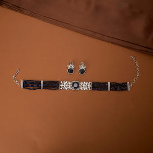 Mayoristas de Joyería Artificial en India, Collar Bandhai de Circonita Cúbica con Baño de Rodio - Product Image 2