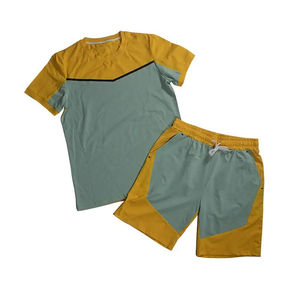 <b>Men</b> Casual Shorts Sets Short Sleeve <b>T</b> <b>Shirt</b> +Short Solid Male Wholesale <b>Men</b> Fashionable Short Set With <b>Pocket</b> In Good Price - Product Image 3