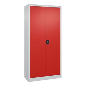 C+P Armadio per Utensili Base, 4 Ripiani, 930 x 400 x 1950 mm, Grigio Chiaro/Rosso Traffico - Product Image 1