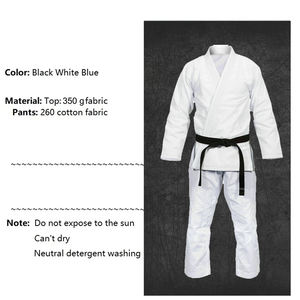 Uniforme de Judo 100% Algodón al por Mayor, Kimono de Jiu-Jitsu, Gi de BJJ, Logotipo Personalizado en la Parte Delantera - Product Image 2