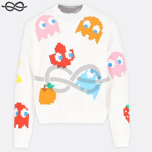Sudadera de cuello redondo Oversized Boxy Fit Dropped Shoulders Manga larga Ribbed Trims Puff Print Sudadera - Product Image 1