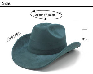 Chapeau de cowboy en cuir traditionnel occidental, inspiré de la culture du ranch, mode rodeo, style de vie authentique en milieu campagnard, fête, sport - Product Image 6