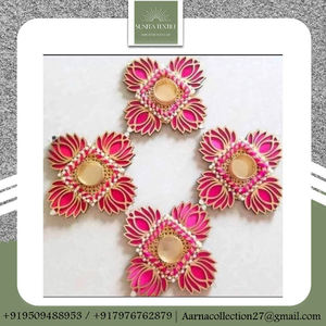 Elegante Lotus Rangoli soporte de flores de boda Oro Ecológico plástico decoración del hogar para bodas Diwali Navidad Halloween - Product Image 2